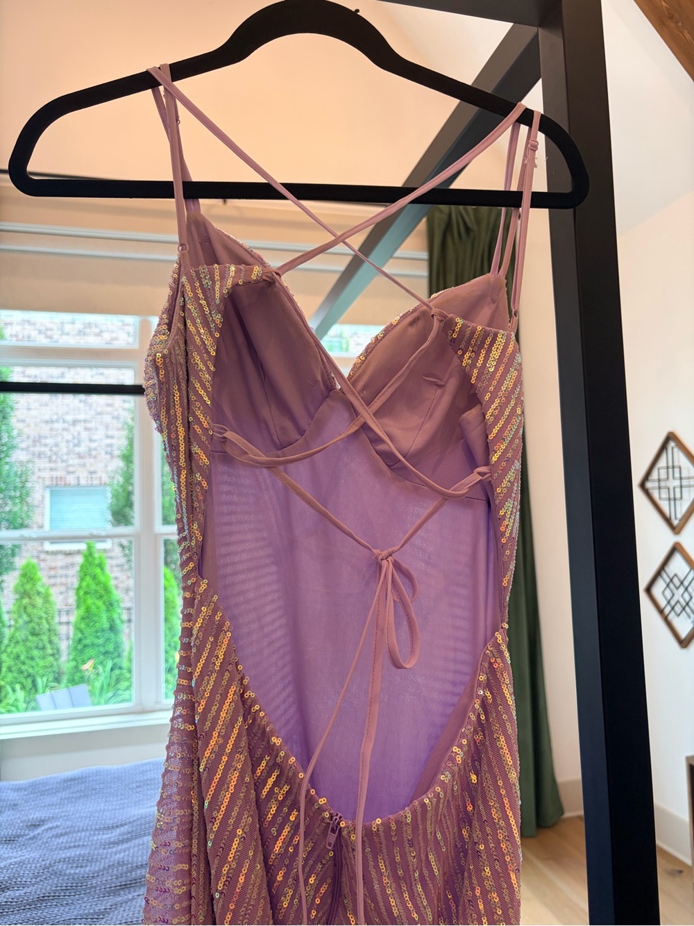 B. Darlin Lavender Sequin Party Dress - Picture 3 of 6